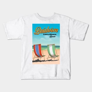 Benidorm Beach poster Kids T-Shirt